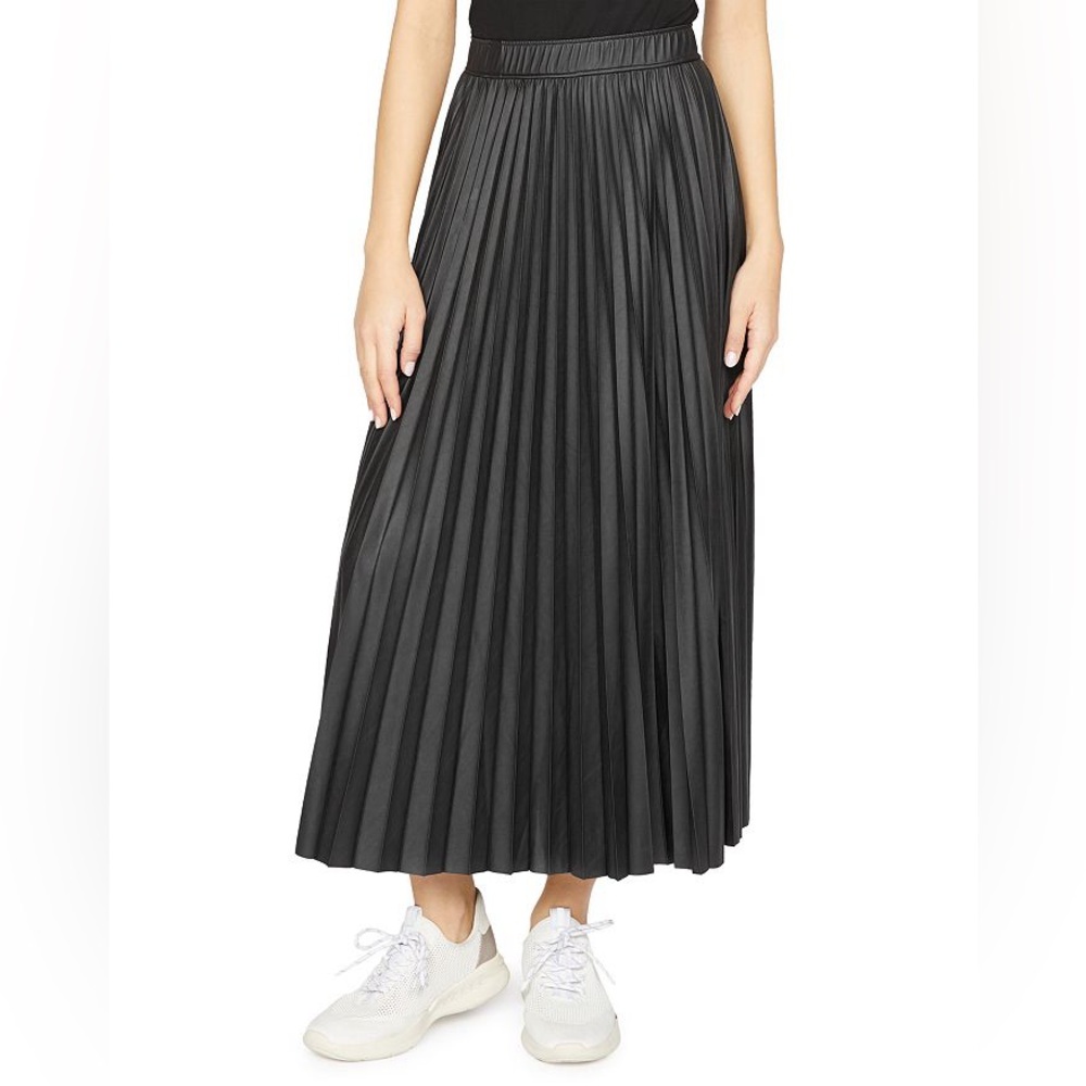 Sanctuary Top Secret Pleated Faux Leather Skirt Small